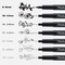 Ohuhu Colored Fineliner Drawing Pens: 18 Packs Fineliner Pens 11 Colored Pens & 7 Assorted Point Sizes Black Micro Pens Waterproof for Drawing Sketching Anime Manga Artists Beginners - Hana Highway